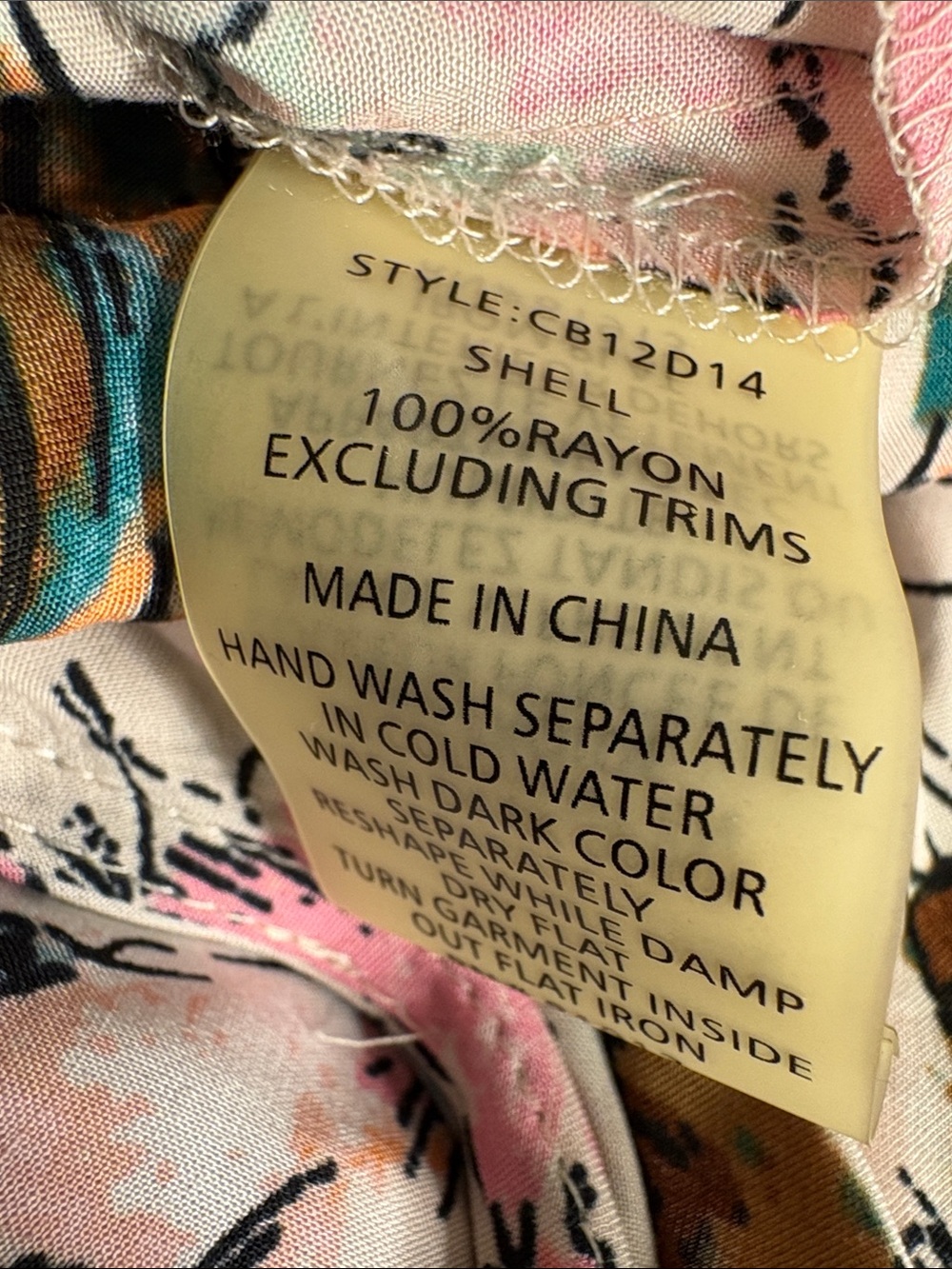 Tracy Reese - Floral Print Dress in Pink, Teal & Black Size 14 - Picture 8 of 11